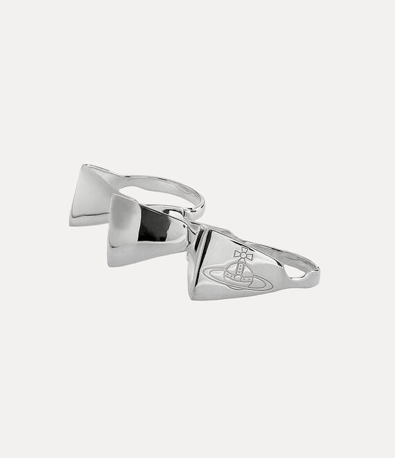 Vivienne Westwood Knuckleduster Ring in PLATINUM